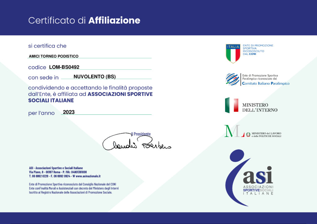 asi affiliazione 2023